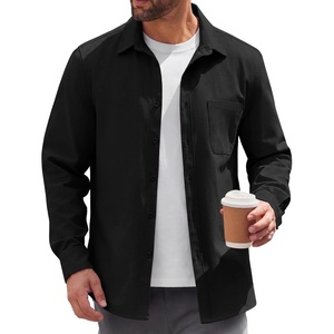 image:imageCOOFANDY Mens Lightweight Button Down Shirt Jacket Casual Shacket Overshirt Black