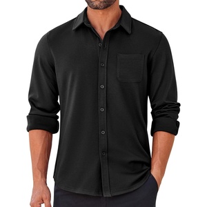 image:imageCOOFANDY Mens Long Sleeve Wrinkle Free Shirts Casual Button Down Stretch Dress Shirt with PocketBlack