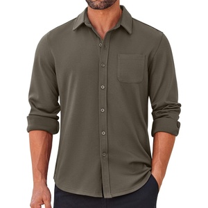 image:imageCOOFANDY Mens Long Sleeve Wrinkle Free Shirts Casual Button Down Stretch Dress Shirt with PocketFern Green