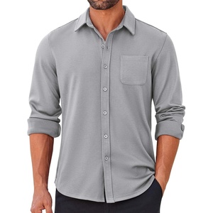 image:imageCOOFANDY Mens Long Sleeve Wrinkle Free Shirts Casual Button Down Stretch Dress Shirt with PocketLight Grey