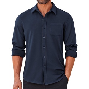 image:imageCOOFANDY Mens Long Sleeve Wrinkle Free Shirts Casual Button Down Stretch Dress Shirt with PocketNavy Blue