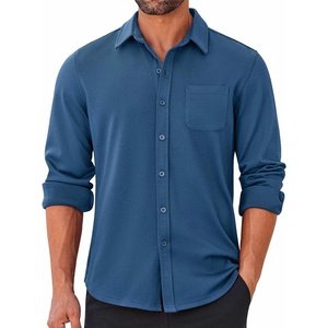 image:imageCOOFANDY Mens Long Sleeve Wrinkle Free Shirts Casual Button Down Stretch Dress Shirt with PocketSky Blue