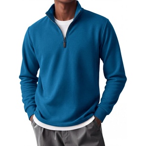 image:imageCOOFANDY Mens Quarter Zip Pullover FleeceLined Mock Neck Sweatshirt Casual  Adjustable 14 Zip Mock Neck Long Sleeve Solid Color Breathable Warm Layering Friendly Ideal For Golf Daily WearRoyal Blue