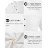 image:imageCOOFANDY Mens 2 Piece Cotton Linen Sets Summer Beach Outfits Casual Short Sleeve Henley Shirts and Vacation ShortsAll White