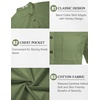 image:imageCOOFANDY Mens 2 Piece Cotton Linen Sets Summer Beach Outfits Casual Short Sleeve Henley Shirts and Vacation ShortsArmy Green