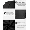 image:imageCOOFANDY Mens 2 Piece Cotton Linen Sets Summer Beach Outfits Casual Short Sleeve Henley Shirts and Vacation ShortsBlack