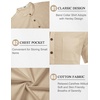 image:imageCOOFANDY Mens 2 Piece Cotton Linen Sets Summer Beach Outfits Casual Short Sleeve Henley Shirts and Vacation ShortsKhaki