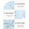 image:imageCOOFANDY Mens 2 Piece Cotton Linen Sets Summer Beach Outfits Casual Short Sleeve Henley Shirts and Vacation ShortsLight Blue
