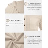 image:imageCOOFANDY Mens 2 Piece Cotton Linen Sets Summer Beach Outfits Casual Short Sleeve Henley Shirts and Vacation ShortsLight Khaki