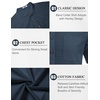 image:imageCOOFANDY Mens 2 Piece Cotton Linen Sets Summer Beach Outfits Casual Short Sleeve Henley Shirts and Vacation ShortsNavy Blue