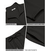 image:imageCOOFANDY Mens 2 Piece Tracksuit Set Quarter Zip Sweatsuit Athletic Running Suit Sets Long Sleeve Casual OutfitsAll Black