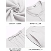 image:imageCOOFANDY Mens 2 Pieces Cotton Linen Sets Short Sleeve Casual Henley Shirt Summer Beach Pants Lounge Vacation Outfits SetAwhite