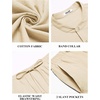 image:imageCOOFANDY Mens 2 Pieces Cotton Linen Sets Short Sleeve Casual Henley Shirt Summer Beach Pants Lounge Vacation Outfits SetBeige