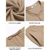 image:imageCOOFANDY Mens 2 Pieces Cotton Linen Sets Short Sleeve Casual Henley Shirt Summer Beach Pants Lounge Vacation Outfits SetKhaki