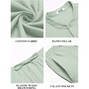 image:imageCOOFANDY Mens 2 Pieces Cotton Linen Sets Short Sleeve Casual Henley Shirt Summer Beach Pants Lounge Vacation Outfits SetLight Green
