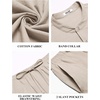 image:imageCOOFANDY Mens 2 Pieces Cotton Linen Sets Short Sleeve Casual Henley Shirt Summer Beach Pants Lounge Vacation Outfits SetLight Khaki