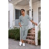 image:imageCOOFANDY Mens 2 Pieces Linen Set Henley Shirt Short Sleeve and Harem Capri Pants Wide Leg Baggy Beach Yoga Trousers OutfitsGrey