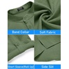 image:imageCOOFANDY Mens 2 Pieces Linen Set Henley Shirt Short Sleeve and Shorts Summer Beach Yoga Matching OutfitsArmy Green