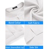 image:imageCOOFANDY Mens 2 Pieces Linen Set Henley Shirt Short Sleeve and Shorts Summer Beach Yoga Matching OutfitsAwhite