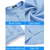 image:imageCOOFANDY Mens 2 Pieces Linen Set Henley Shirt Short Sleeve and Shorts Summer Beach Yoga Matching OutfitsBlue