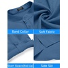 image:imageCOOFANDY Mens 2 Pieces Linen Set Henley Shirt Short Sleeve and Shorts Summer Beach Yoga Matching OutfitsDenim Blue