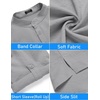image:imageCOOFANDY Mens 2 Pieces Linen Set Henley Shirt Short Sleeve and Shorts Summer Beach Yoga Matching OutfitsLight Grey