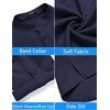 image:imageCOOFANDY Mens 2 Pieces Linen Set Henley Shirt Short Sleeve and Shorts Summer Beach Yoga Matching OutfitsNavy Blue