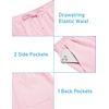 image:imageCOOFANDY Mens 2 Pieces Linen Set Henley Shirt Short Sleeve and Shorts Summer Beach Yoga Matching OutfitsPink