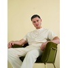 image:imageCOOFANDY Mens 2 Pieces Set Short Sleeve Casual Henley Shirts Beach Yoga Pants Summer Beach OutfitBeige