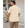 image:imageCOOFANDY Mens Big and Tall Polo Shirts Golf Shirt Short Sleeve Cotton Pique T Shirts Quick DryBeige