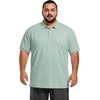 image:imageCOOFANDY Mens Big and Tall Polo Shirts Golf Shirt Short Sleeve Cotton Pique T Shirts Quick DryLight Green