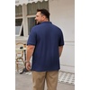 image:imageCOOFANDY Mens Big and Tall Polo Shirts Golf Shirt Short Sleeve Cotton Pique T Shirts Quick DryNavy Blue