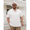 image:imageCOOFANDY Mens Big and Tall Polo Shirts Golf Shirt Short Sleeve Cotton Pique T Shirts Quick DryWhite
