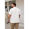 image:imageCOOFANDY Mens Big and Tall Polo Shirts Golf Shirt Short Sleeve Cotton Pique T Shirts Quick DryWhite