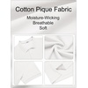 image:imageCOOFANDY Mens Big and Tall Polo Shirts Golf Shirt Short Sleeve Cotton Pique T Shirts Quick DryWhite