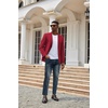 image:imageCOOFANDY Mens Casual Blazer Lightweight Suit Jacket Slim Fit Sport Coats for MenDark Red