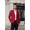 image:imageCOOFANDY Mens Casual Blazer Lightweight Suit Jacket Slim Fit Sport Coats for MenDark Red