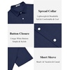 image:imageCOOFANDY Mens Casual Button Down Shirt Short Sleeve Lightweight Summer Beach Shirts Textured Linen ShirtNavy Blue