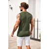 image:imageCOOFANDY Mens Casual Knitted Tank Tops Crew Neck Sleeveless Muscle T Shirts Summer Beach TopsArmy Green