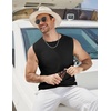 image:imageCOOFANDY Mens Casual Knitted Tank Tops Crew Neck Sleeveless Muscle T Shirts Summer Beach TopsBlack