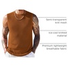image:imageCOOFANDY Mens Casual Knitted Tank Tops Crew Neck Sleeveless Muscle T Shirts Summer Beach TopsCamel Brown