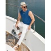 image:imageCOOFANDY Mens Casual Knitted Tank Tops Crew Neck Sleeveless Muscle T Shirts Summer Beach TopsDusty Blue