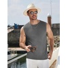 image:imageCOOFANDY Mens Casual Knitted Tank Tops Crew Neck Sleeveless Muscle T Shirts Summer Beach TopsHeather Gray