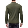 image:imageCOOFANDY Mens Casual Polo Shirts Long Sleeve Textured Knit Tee Shirt Wrok TshirtsArmy Green
