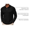 image:imageCOOFANDY Mens Casual Polo Shirts Long Sleeve Textured Knit Tee Shirt Wrok TshirtsBlack