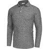 image:imageCOOFANDY Mens Casual Polo Shirts Long Sleeve Textured Knit Tee Shirt Wrok TshirtsDark Grey