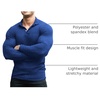 image:imageCOOFANDY Mens Casual Polo Shirts Long Sleeve Textured Knit Tee Shirt Wrok TshirtsRoyal Blue