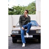 image:imageCOOFANDY Mens Casual Pullover Sweater Quarter Button Fleece Sweatshirt Knitted Thermal SweatersGreen