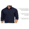 image:imageCOOFANDY Mens Dress Shirts Long Sleeve Wrinkle Free Button Down Shirts Formal Business ShirtDark Blue
