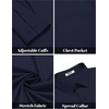 image:imageCOOFANDY Mens Dress Shirts Long Sleeve Wrinkle Free Button Down Shirts Formal Business ShirtDark Blue
